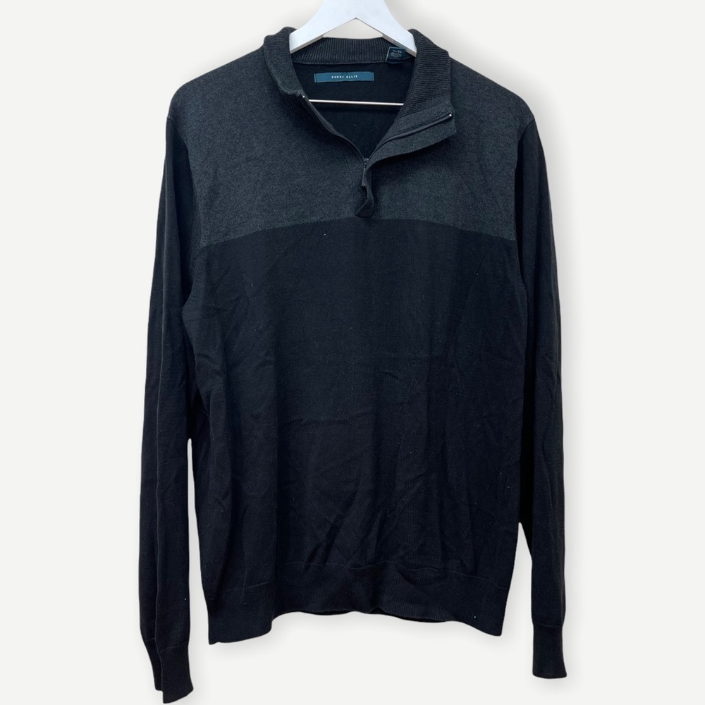 Perry ELLIS quarter‎ zip pullover sweater XL